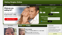 Dating Singles Online homepage Image